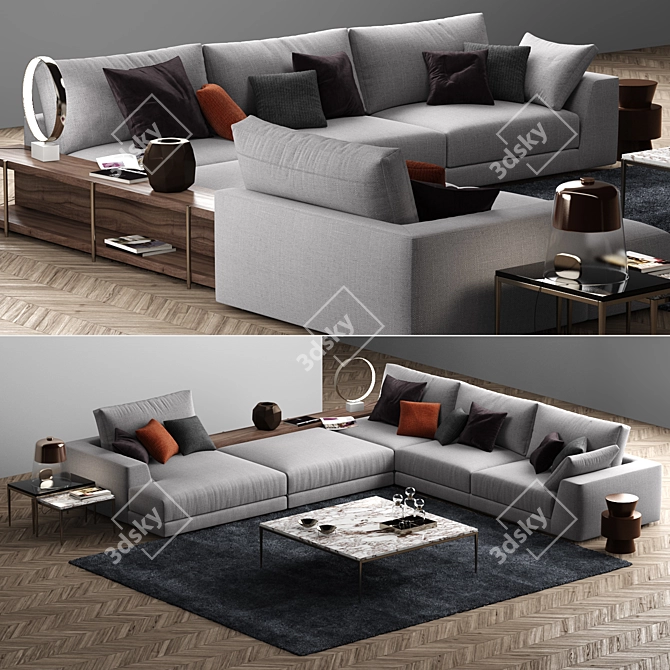 Argo Sofa: Contemporary Design by Mauro Lipparini 3D model image 1