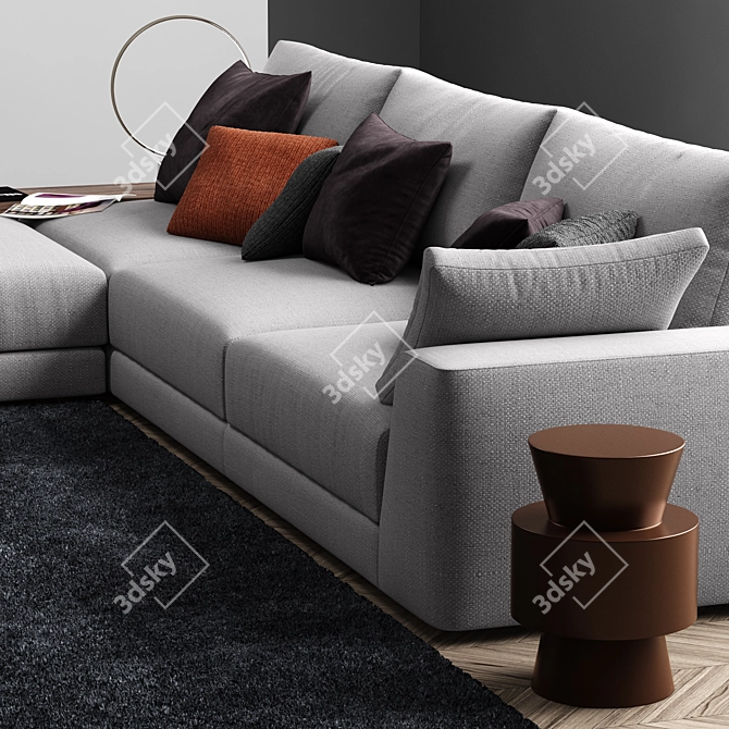 Argo Sofa: Contemporary Design by Mauro Lipparini 3D model image 2