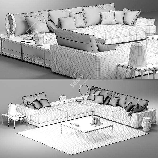 Argo Sofa: Contemporary Design by Mauro Lipparini 3D model image 3