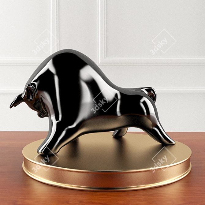Stunning Taurus Bull Sculpture 3D model image 1