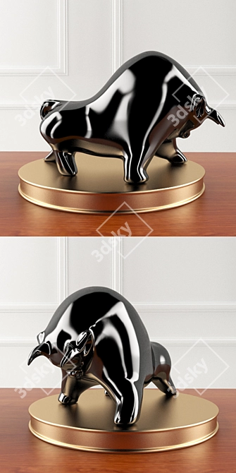 Stunning Taurus Bull Sculpture 3D model image 2