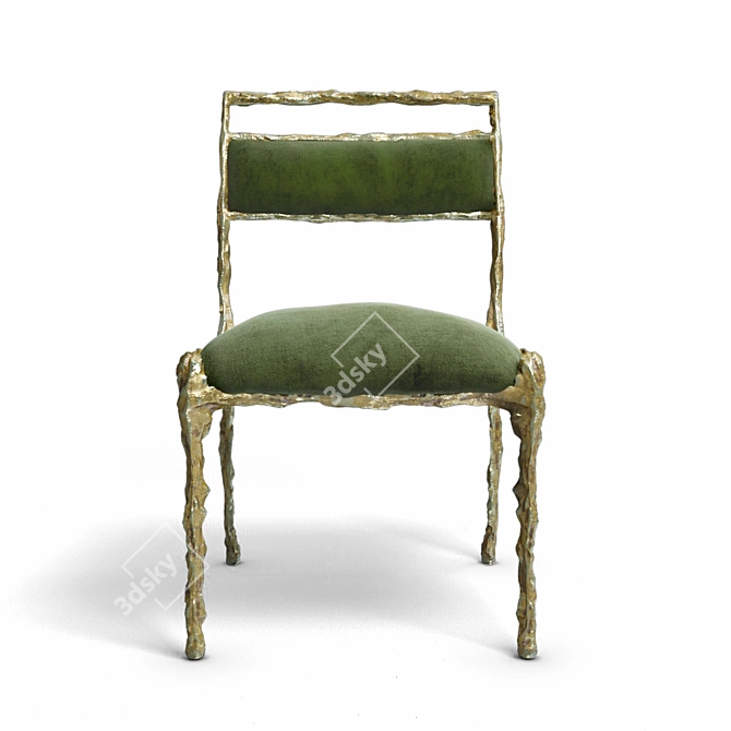 Bronze Fawn Dining Chair: Elegant and Stylish 3D model image 2
