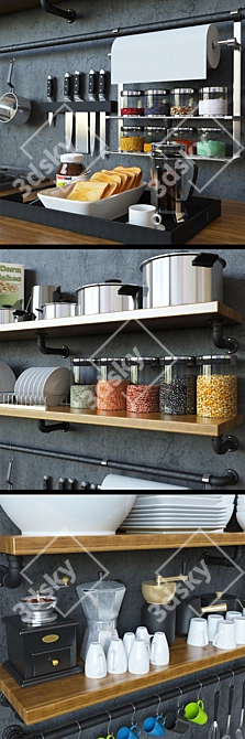 Kitchen Bliss: 6-Piece Decor Set 3D model image 3