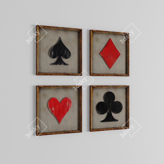 Cardframe: Poker Chic Display 3D model image 1