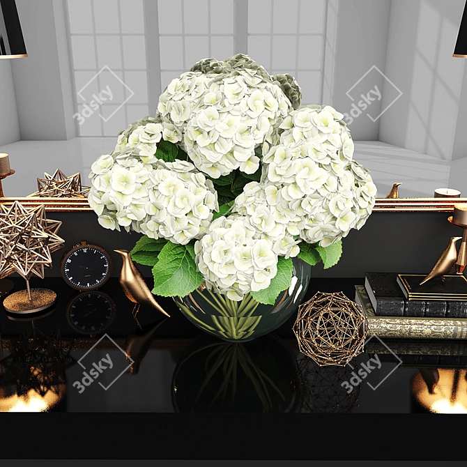 Elegant Home Decor Set 3D model image 2