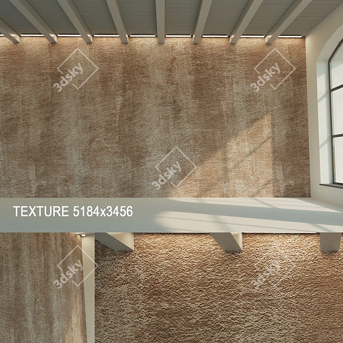 Decorative Plaster: Seamless Texture, Bump & Reflection 3D model image 1