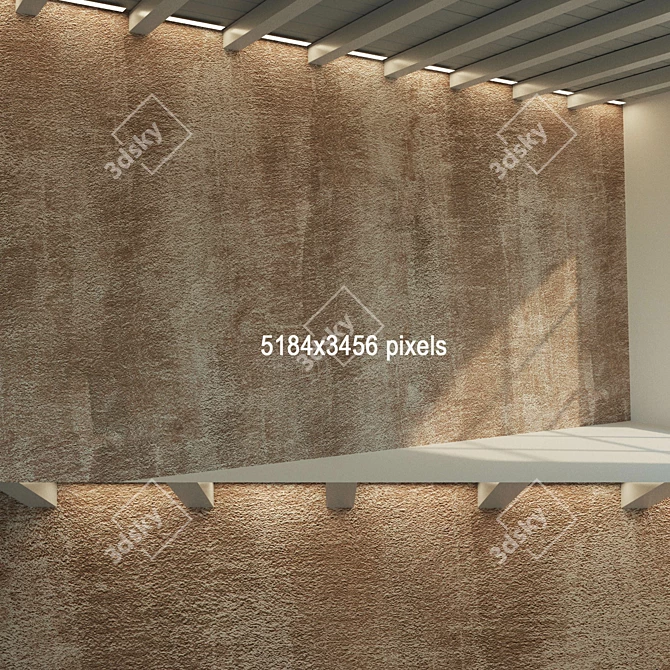 Decorative Plaster: Seamless Texture, Bump & Reflection 3D model image 3