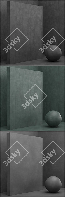 Seamless Coating Plaster Set 3D model image 2