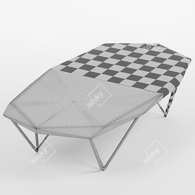 Elegant Marble Coffee Table 3D model image 2