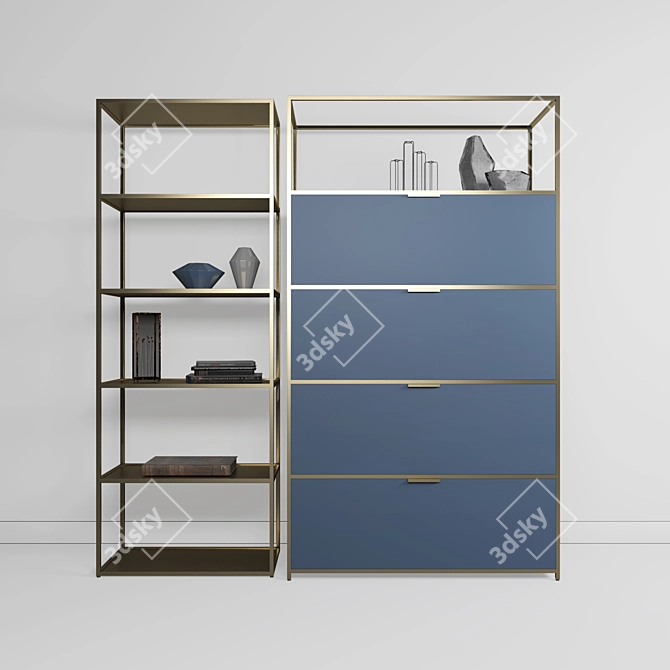 Ligne Roset Dita High Unit: Sleek & Stylish 3D model image 2