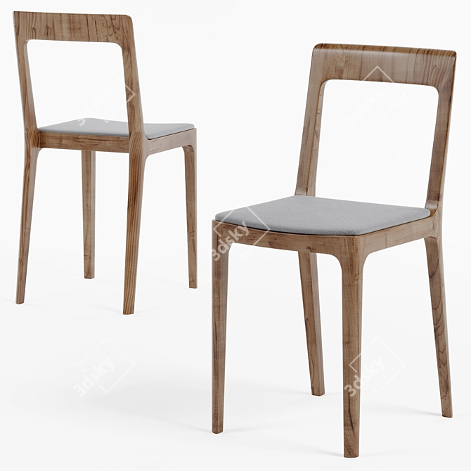 Hiroshima Maruni Side Chair: Elegant and Functional 3D model image 1