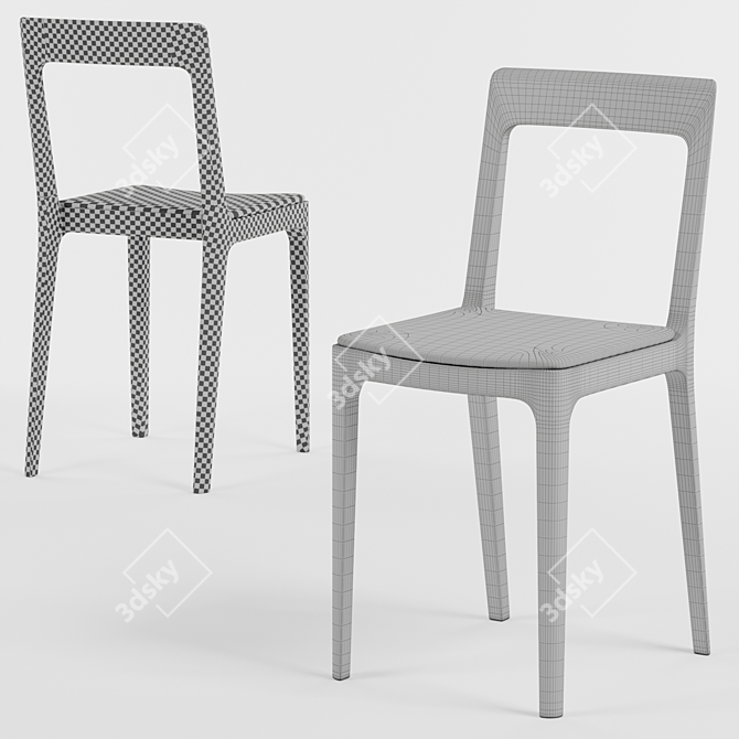 Hiroshima Maruni Side Chair: Elegant and Functional 3D model image 2