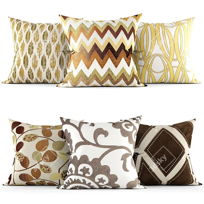 Stylish Home Accent: Decorative Pillows 3D model image 1