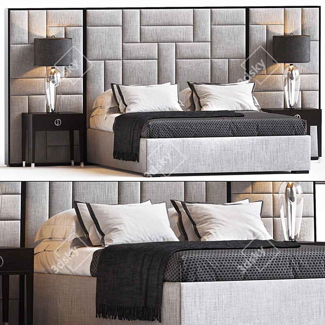 SLOANE ROYALE Bed Set - Luxury Furniture Collection 3D model image 1