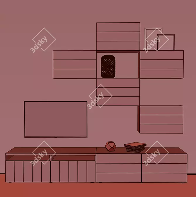 BESTO TV Cabinet from Ikea 3D model image 3