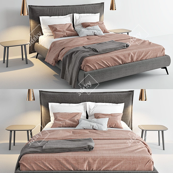 Francis Bed - Elegant and Comfortable 3D model image 1