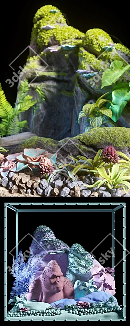 Miniature Indoor Garden Kit 3D model image 3