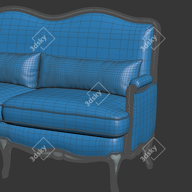 Luxurious French Nouailhac Valliere Sofa 3D model image 3