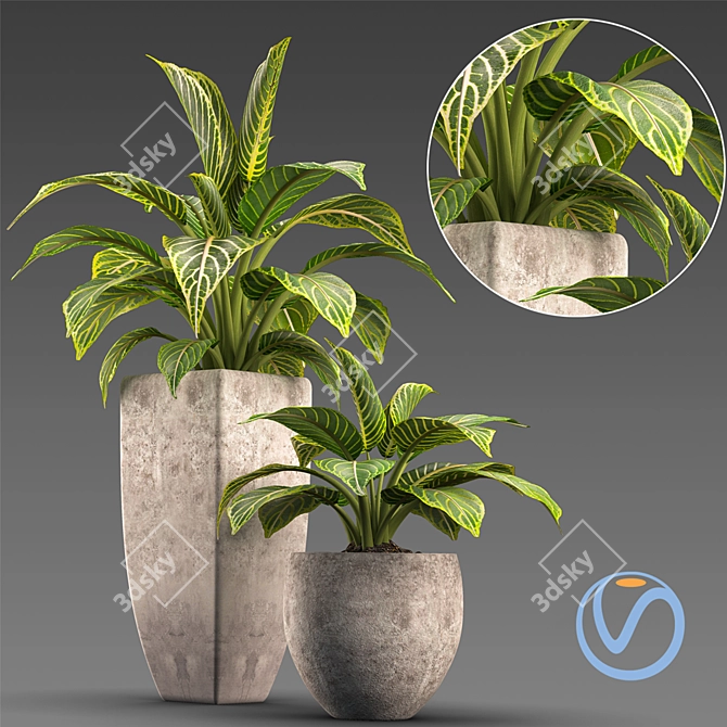 Natural Greenery: PLANTS 01 3D model image 1