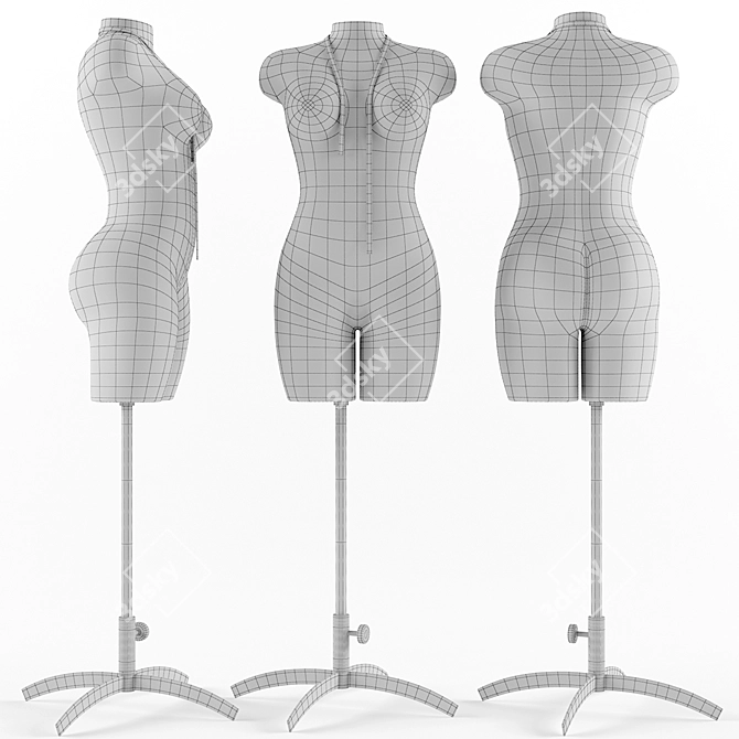 Professional Tailor's Mannequin 3D model image 2