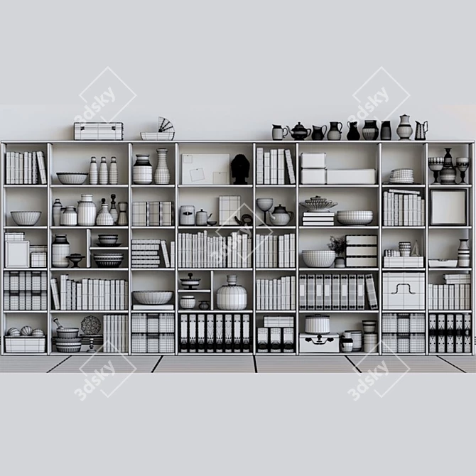 Versatile Storage: Books & Office Supplies 3D model image 2