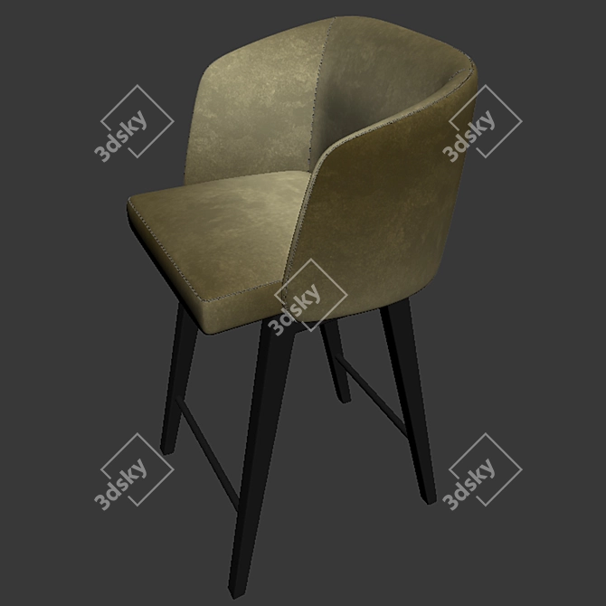 Elegance in Motion: Minotti Creed Counter Stool 3D model image 2