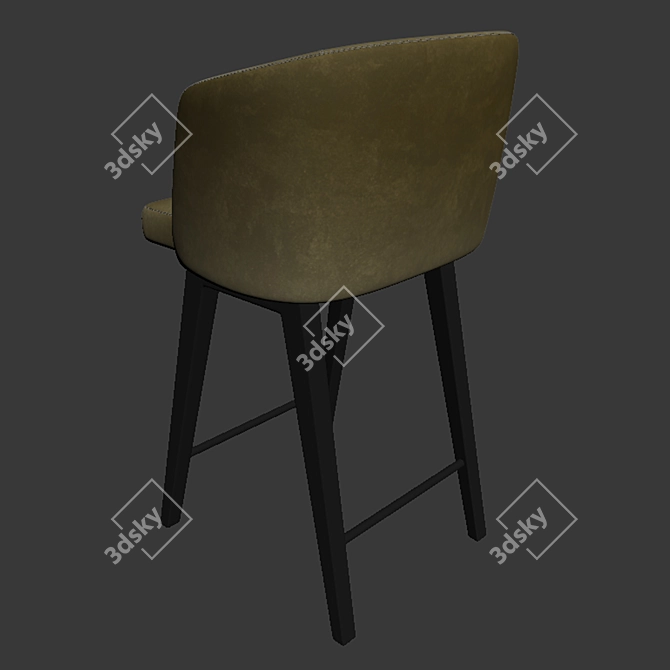 Elegance in Motion: Minotti Creed Counter Stool 3D model image 3