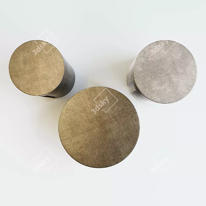 Gong Side Tables: Elegant & Versatile 3D model image 2