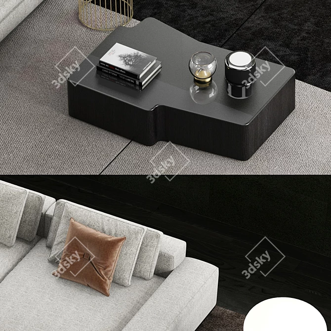 Elegant Minotti Furniture Set 3D model image 2