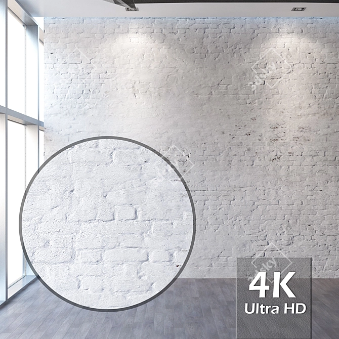 Seamless 4K Brick Texture 3D model image 1