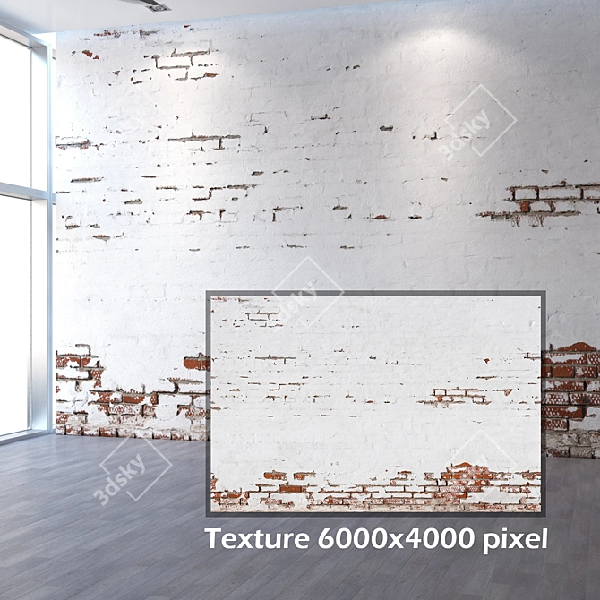 Seamless Brick Texture 4K 3D model image 2