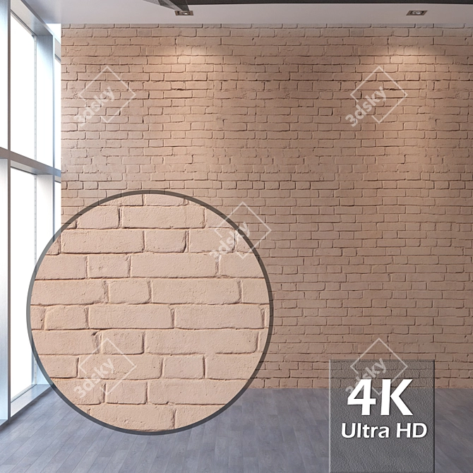 Title: Seamless Bricklaying Texture in 4K 3D model image 1