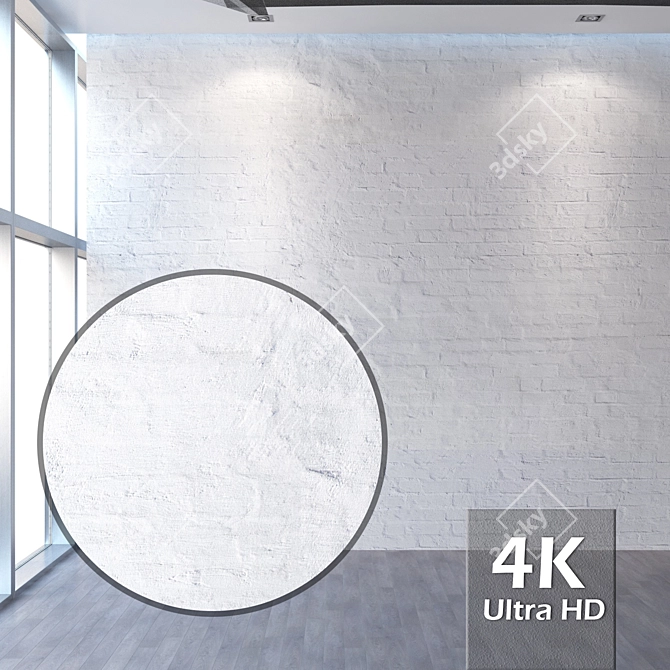 Seamless 4K Brickwork Texture 3D model image 1