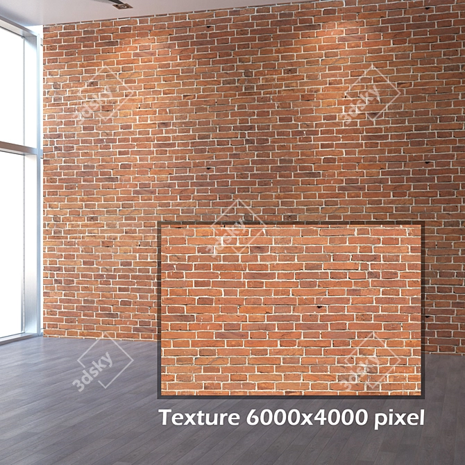 Seamless 4K Brick Texture 3D model image 2