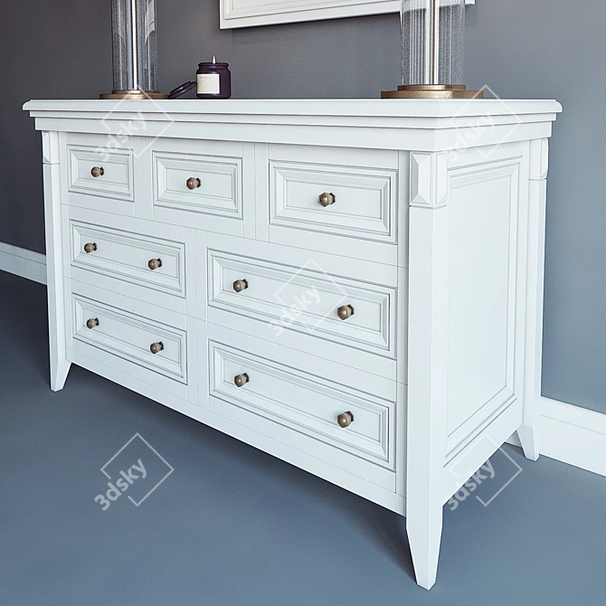 Custom 3D Dresser | Modern Design 3D model image 2