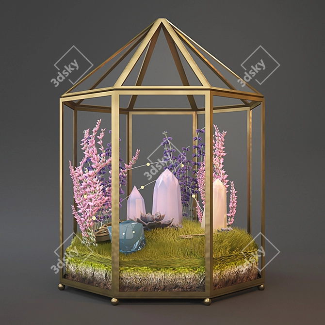 Enchanted Succulent Florarium 3D model image 1