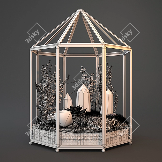 Enchanted Succulent Florarium 3D model image 2