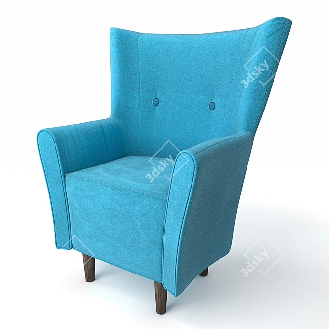 Contemporary Comfort: Atlas Chair 3D model image 1