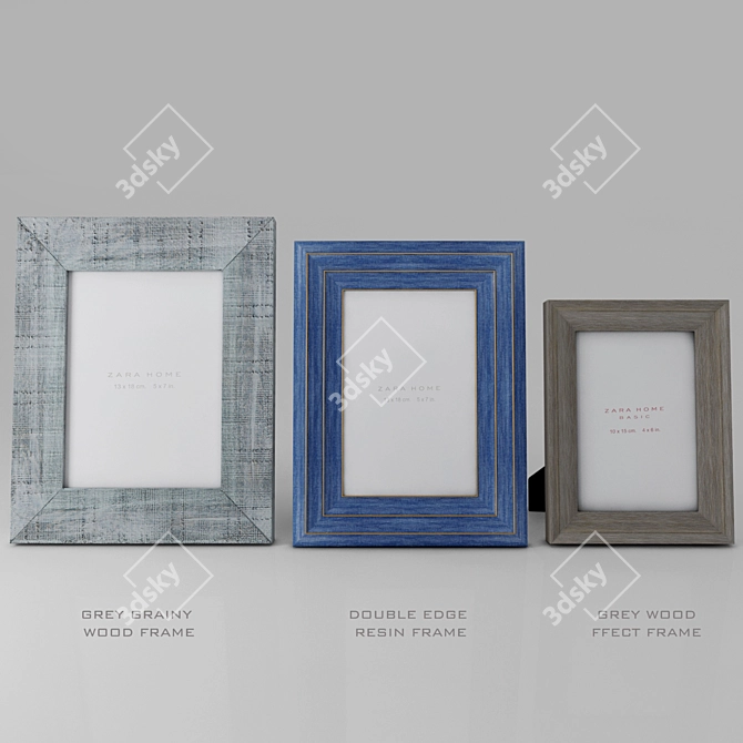 Triple ZaraHome Frame Set 3D model image 1