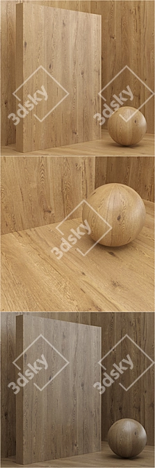 Seamless Wood/Veneer Material Set 3D model image 3