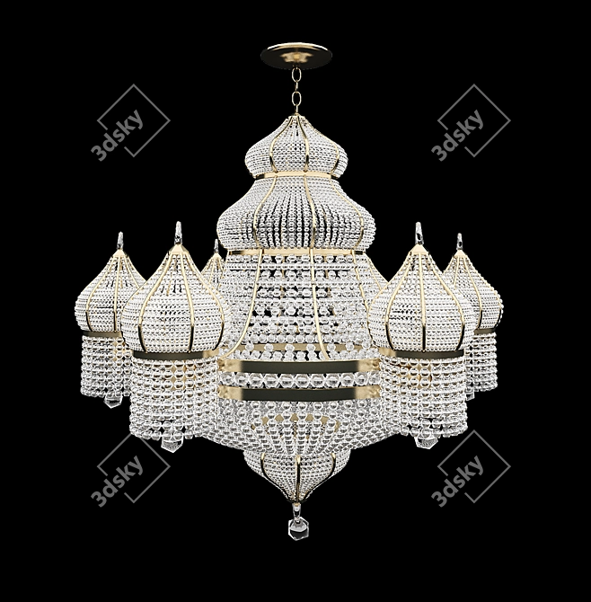 Elegance Illuminated: Faustig Arabic Chandelier 3D model image 1