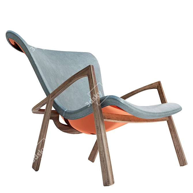 Elegant Copper Silhouette Chair 3D model image 1
