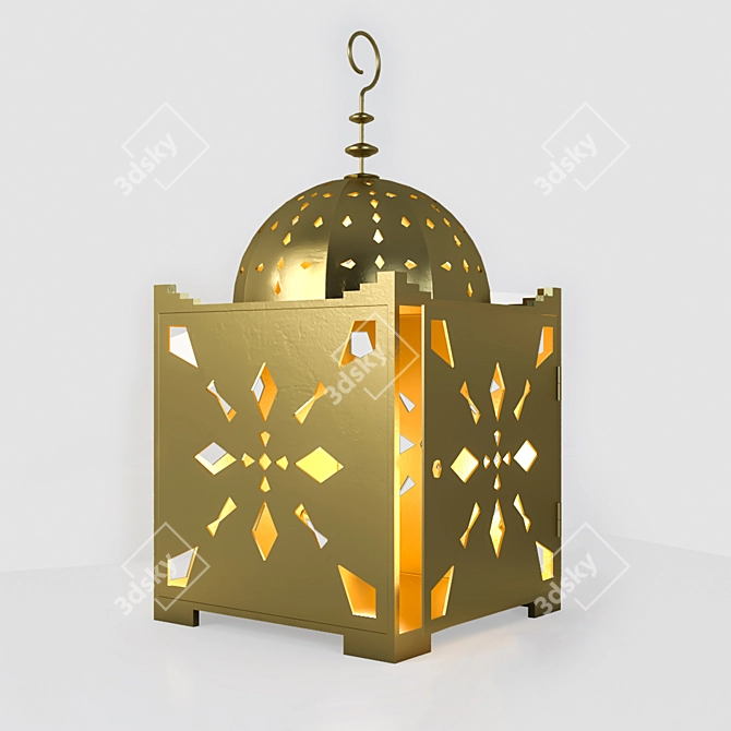 Vintage Table Lantern 3D model image 1