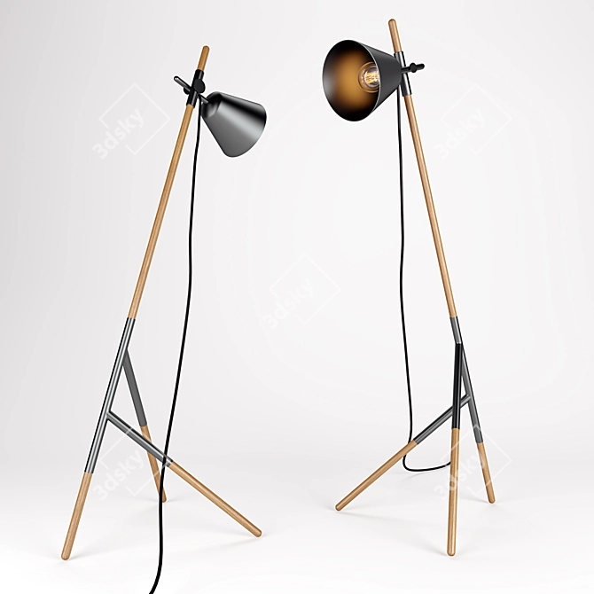 Artisan Insert Floor Lamp 3D model image 1