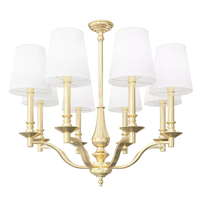 Elegant Dual Style Chandeliers 3D model image 2