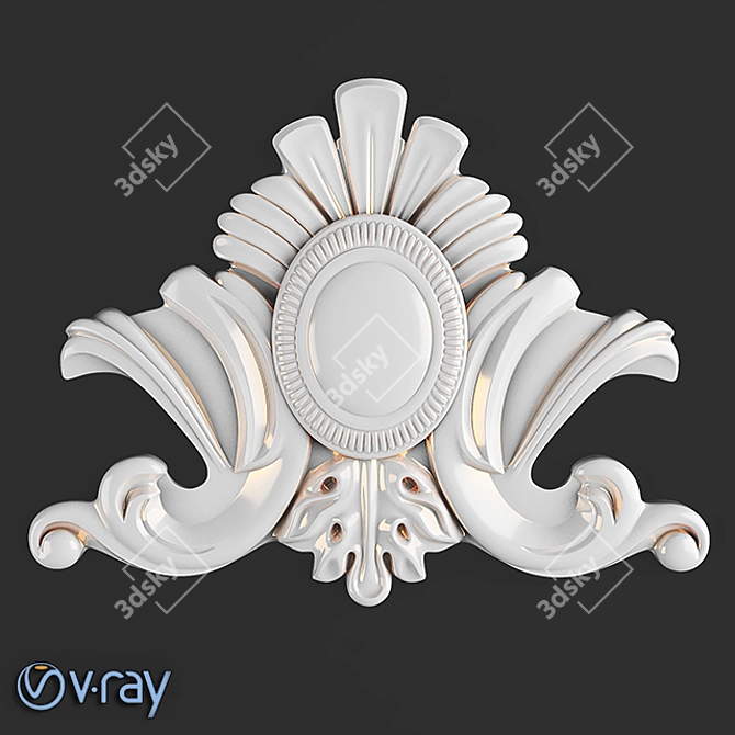 Elegant Traditional Ornament 3D model image 1