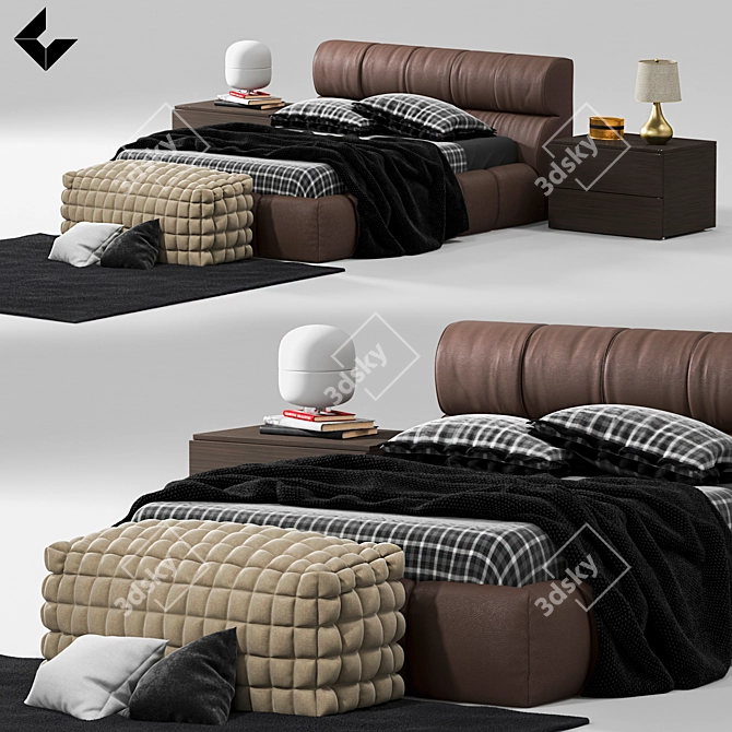 DreamySlumber Bed Kit 3D model image 2