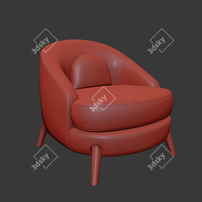 Title (Russian translated):
Стул-лежак Bocca от Josephdirand

Title (English):
Bocca Lounge 3D model image 2