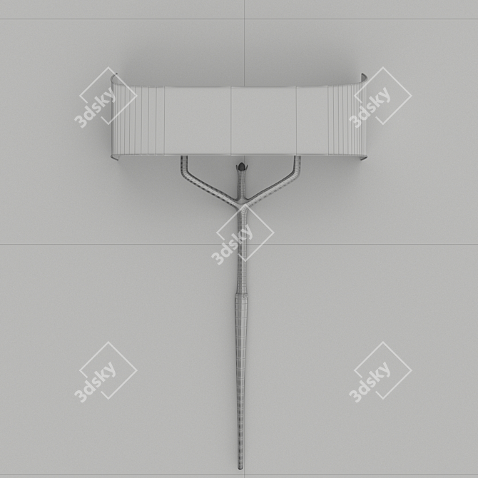 Sleek Wall Light: HALLEBARDE 3D model image 2