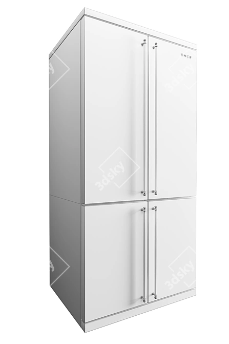 Elegant Smeg Coloniale Fridge FQ60CPO 3D model image 3